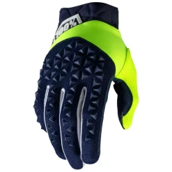 100% Airmatic Navy Fluo Yellow Motocross Gloves -Motorcycle clothing 10012 261 2 jpg