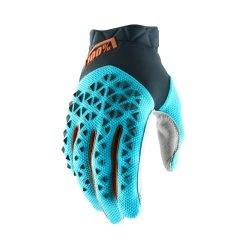 100% Airmatic Steel Grey Ice Blue Bronze Motocross Gloves -Motorcycle clothing 10012 264 14