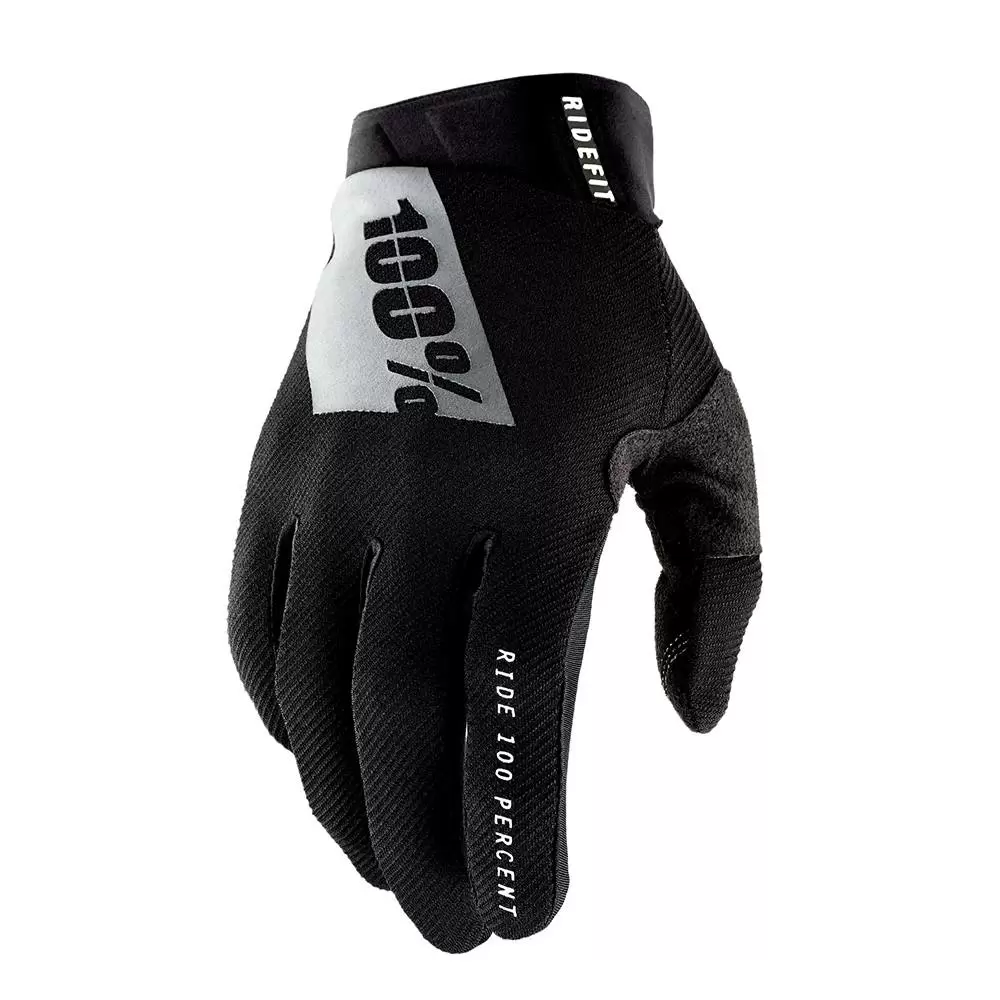 100% RideFit Black Motocross Gloves 8 100% RideFit Black Motocross Gloves - Image 6