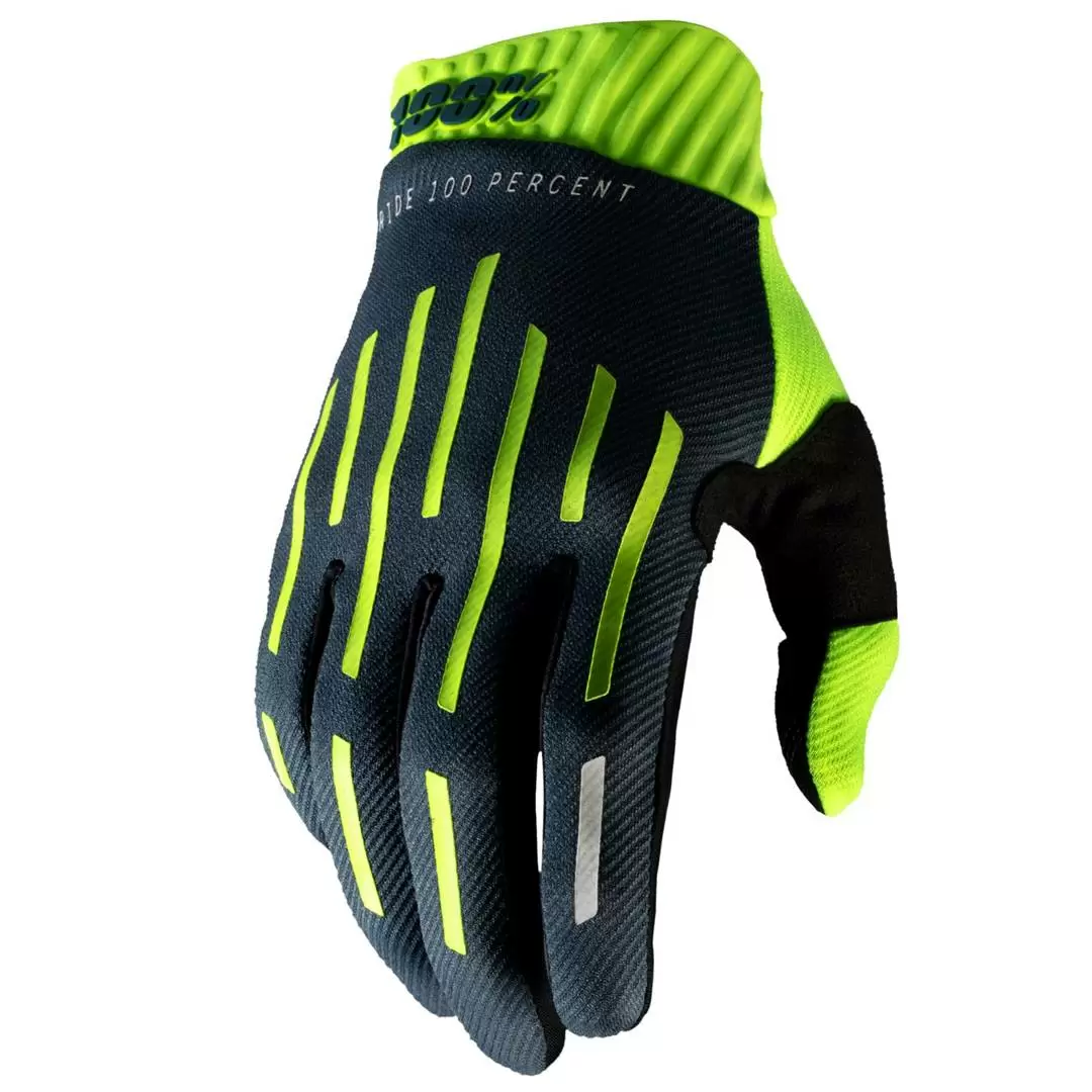 100% Ridefit Yellow Charcoal Motocross Gloves 7 100% Ridefit Yellow Charcoal Motocross Gloves - Image 5