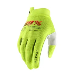 100% ITrack Fluo Yellow Motocross Gloves -Motorcycle clothing 10015 004 6 jpg
