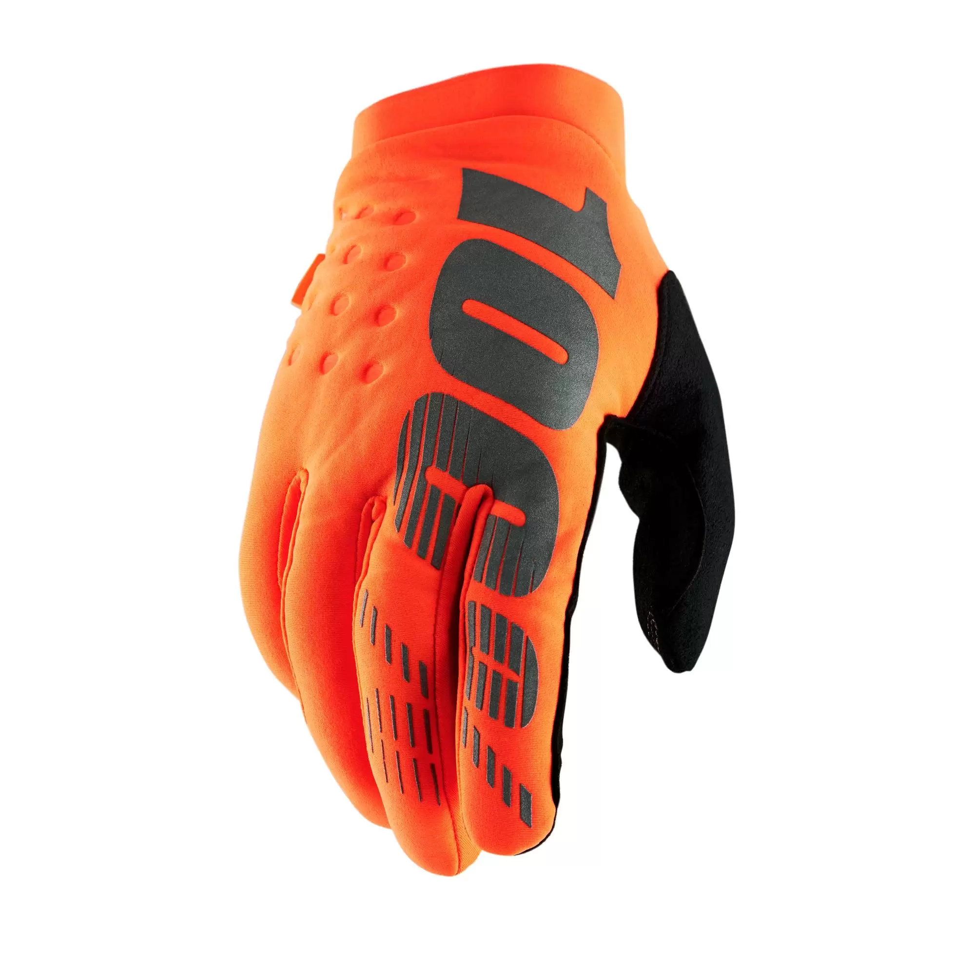 100% Brisker Cold Weather Gloves - Fluo Orange Black 8 100% Brisker Cold Weather Gloves - Fluo Orange Black - Image 6