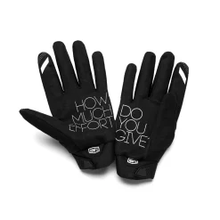 100% Brisker Cold Weather Women's Gloves - Black Grey -Motorcycle clothing 11016 057 palm 3 jpg