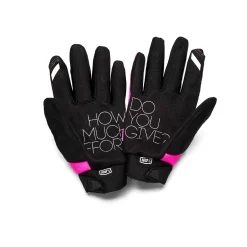 100% Brisker Cold Weather Women's Gloves - Neon Pink -Motorcycle clothing 11016 263 palm 3 jpg