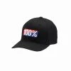 100% Official Black Flexfit Hat -Motorcycle clothing 20011 001 5