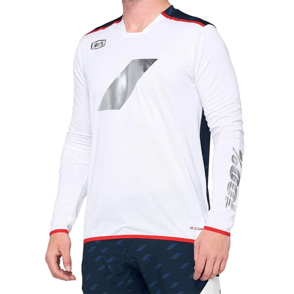 100% R-Core X Ltd Edition Navy White Motocross Jersey 4 100% R-Core X Ltd Edition Navy White Motocross Jersey - Image 2