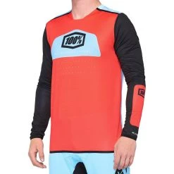 100% R-Core X Fluo Red Black Motocross Jersey -Motorcycle clothing 41002 248 01 5
