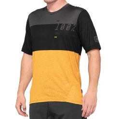 100% Airmatic Black Mustard Motocross Jersey -Motorcycle clothing 41312 330 01 3