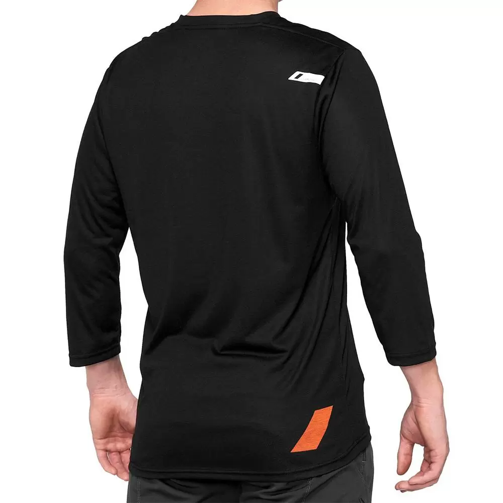 100% Airmatic Black Orange Three Quarter Sleeve Motocross Jersey 8 100% Airmatic Black Orange Three Quarter Sleeve Motocross Jersey - Image 6