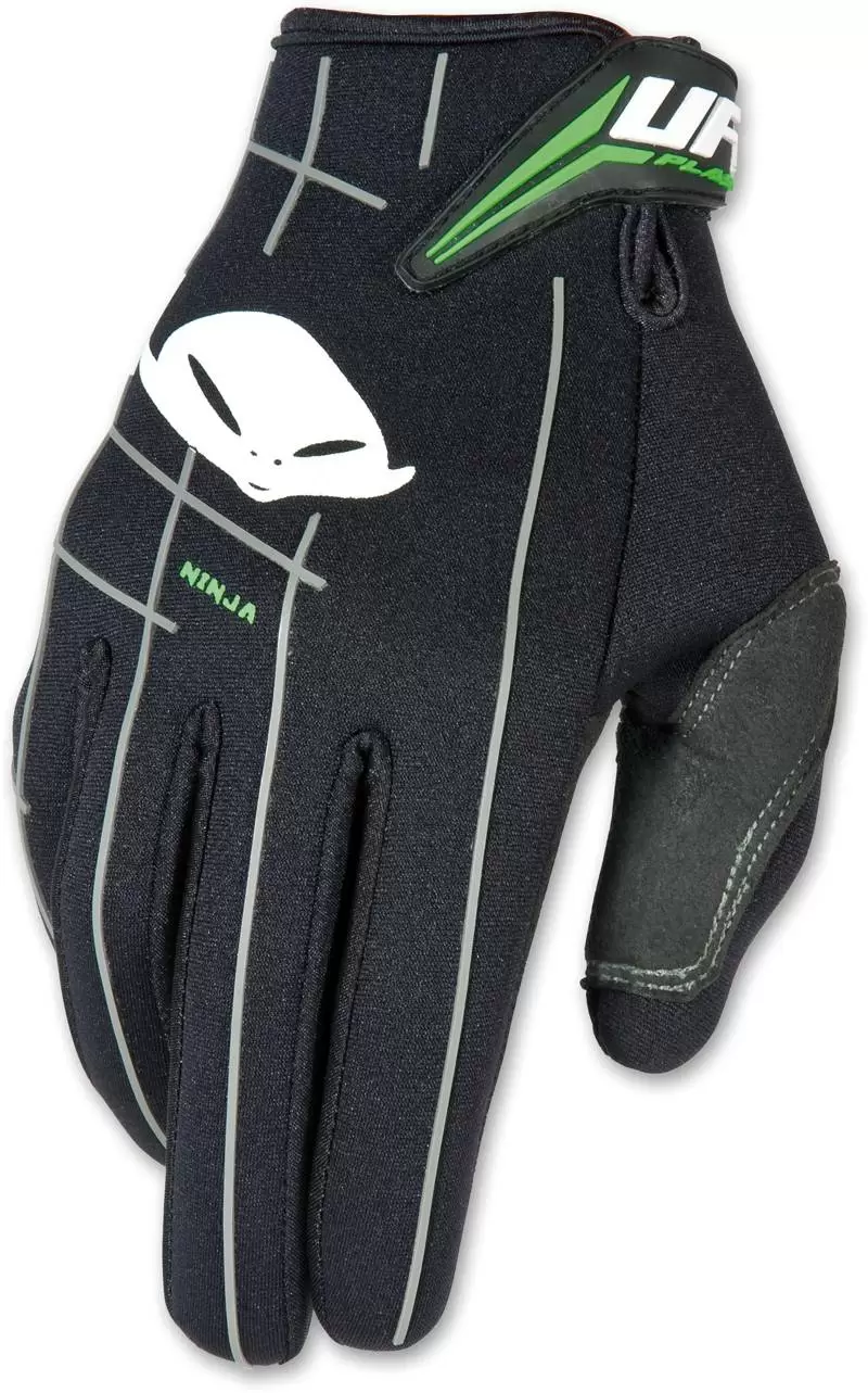 UFO Ninja Neoprene Black Motocross Gloves 3 UFO Ninja Neoprene Black Motocross Gloves