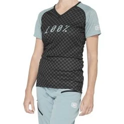 100% Airmatic Seafoam Checkers Women's Motocross Jersey -Motorcycle clothing 44306 434 01 4