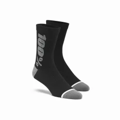 100% RHYTHM Merino Wool Performance Socks -Motorcycle clothing black grey jpg