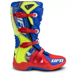 UFO Elektron Red Blue Neon Yellow Motocross Boots -Motorcycle clothing bo005dflu right outer 4 jpg