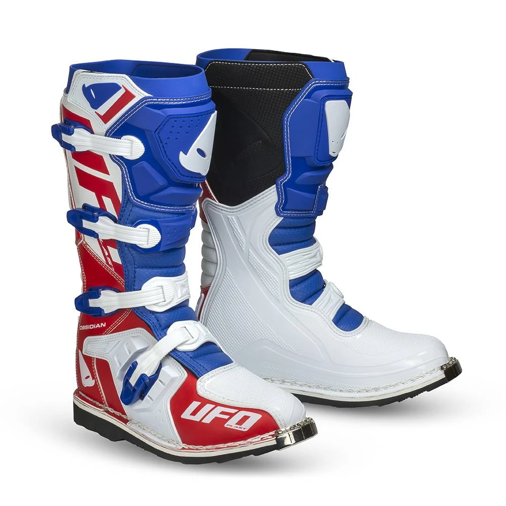 UFO Obsidian Blue White Red Motocross Boots 3 UFO Obsidian Blue White Red Motocross Boots