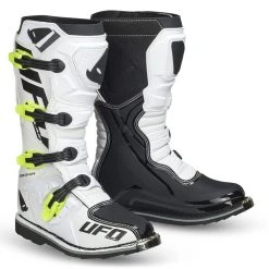 UFO Obsidian White Neon Yellow Motocross Boots -Motorcycle clothing bo006w 001 1 12