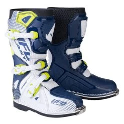 UFO Kids Typhoon Blue White Yellow Motocross Boots -Motorcycle clothing bo008cw 01 6