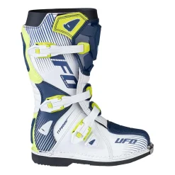 UFO Kids Typhoon Blue White Yellow Motocross Boots -Motorcycle clothing bo008cw 03 jpg