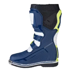 UFO Kids Typhoon Blue White Yellow Motocross Boots -Motorcycle clothing bo008cw 04 jpg