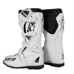 UFO Obsidian White Motocross Boots -Motorcycle clothing bo009w 02 jpg