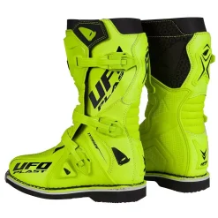 UFO Kids Typhoon Neon Yellow Motocross Boots -Motorcycle clothing bo011 dflu 02 jpg