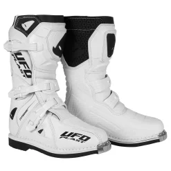 UFO Kids Typhoon White Motocross Boots -Motorcycle clothing bo011w jpg