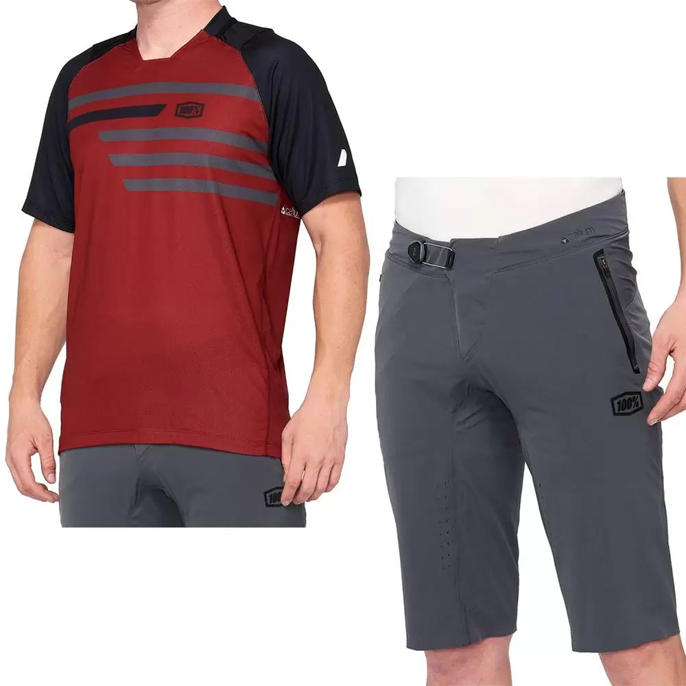 100% Celium Brick Black Motocross Kit Combo 3 100% Celium Brick Black Motocross Kit Combo