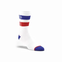 100% Flow Performance Socks -Motorcycle clothing flow white jpg