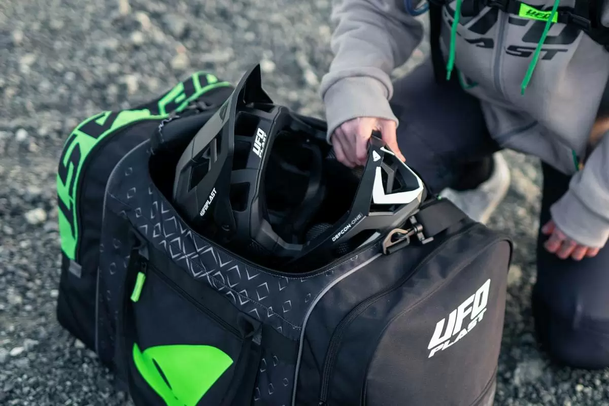 UFO Plast Black/Green Large Motocross Gear Bag 6 UFO Plast Black/Green Large Motocross Gear Bag - Image 4