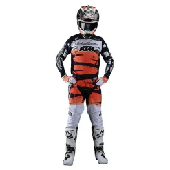 Troy Lee Designs Kids GP Brushed Team Navy Orange Motocross Kit Combo -Motorcycle clothing gpkkcbtno 04 jpg