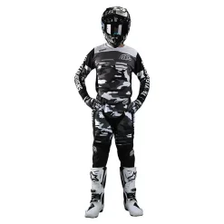 Troy Lee Designs Kids GP Formula Camo Black Grey Motocross Kit Combo -Motorcycle clothing gpkkcfcbg 04 jpg