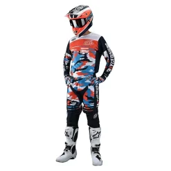 Troy Lee Designs Kids GP Formula Camo Navy Orange Motocross Kit Combo -Motorcycle clothing gpkkcfcno 05 jpg