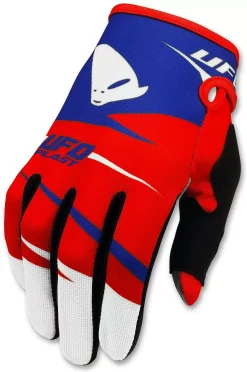 UFO Kids Revolt Red Blue Motocross Gloves -Motorcycle clothing gu04402 b 7 jpg