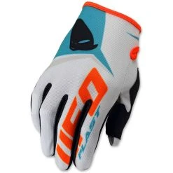 UFO Vanguard Motocross Gloves - Grey Blue Orange -Motorcycle clothing gu04410e 1 4