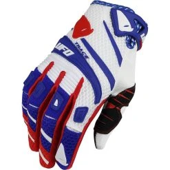 UFO Trace White Blue Red Motocross Gloves -Motorcycle clothing gu04430w 15