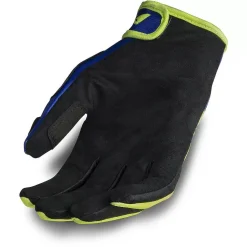 UFO Draft Neon Yellow Blue Motocross Gloves -Motorcycle clothing gu04452 palm 4 jpg