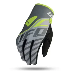 UFO Vanadium Grey Neon Yellow Motocross Gloves -Motorcycle clothing gu04476 e 01 3 jpg