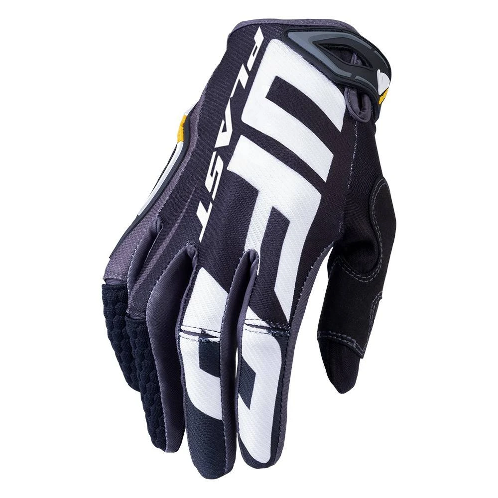 UFO Blaze Black Grey Motocross Gloves 3 UFO Blaze Black Grey Motocross Gloves