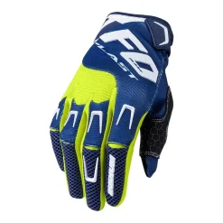 UFO Iridium Blue Yellow Motocross Gloves -Motorcycle clothing gu04478ndflu 01 jpg