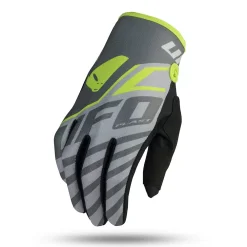 UFO Kids Vanadium Grey Neon Yellow Motocross Gloves -Motorcycle clothing gu04479 e 01 3 jpg