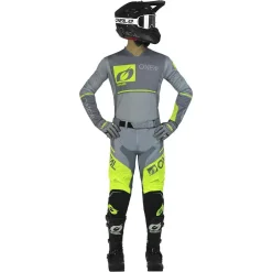 O'Neal Hardwear Flow V.23 Jersey Grey / Neon Yellow -Motorcycle clothing h004 203 03 jpg