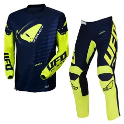 UFO Kids Kimura Blue Yellow Motocross Kit Combo