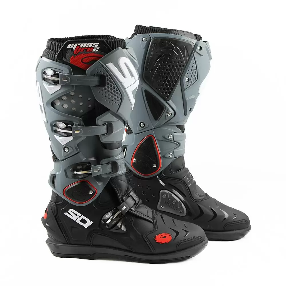Sidi Crossfire 2 SRS Black Black Grey Motocross Boots 6 Sidi Crossfire 2 SRS Black Black Grey Motocross Boots - Image 4