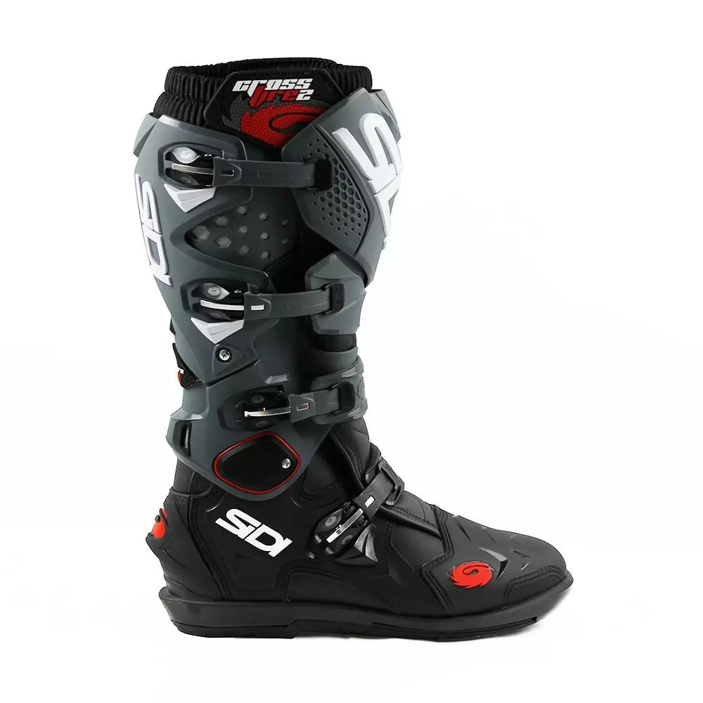 Sidi Crossfire 2 SRS Black Black Grey Motocross Boots 7 Sidi Crossfire 2 SRS Black Black Grey Motocross Boots - Image 5
