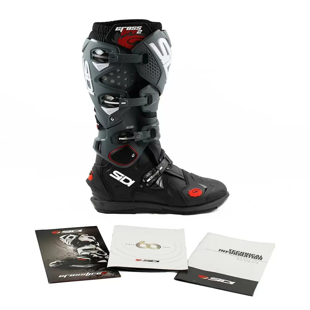 Sidi Crossfire 2 SRS Black Black Grey Motocross Boots 12 Sidi Crossfire 2 SRS Black Black Grey Motocross Boots - Image 10