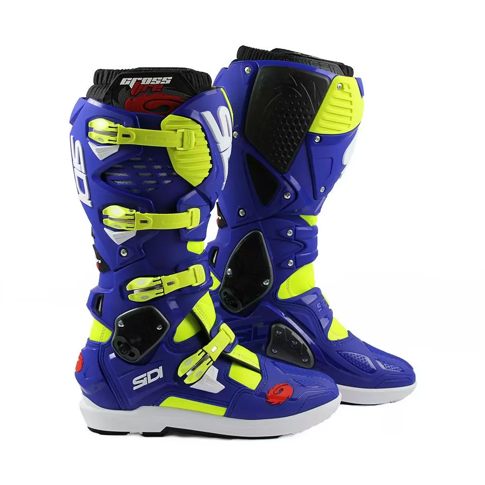 Sidi Crossfire 3 SRS Off-Road Boots - Yellow Fluo Blue 9 Sidi Crossfire 3 SRS Off-Road Boots - Yellow Fluo Blue - Image 7