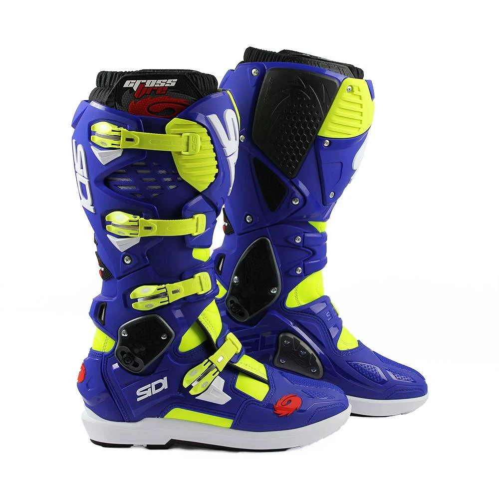 Sidi Crossfire 3 SRS Off-Road Boots - Yellow Fluo Blue 7 Sidi Crossfire 3 SRS Off-Road Boots - Yellow Fluo Blue - Image 5