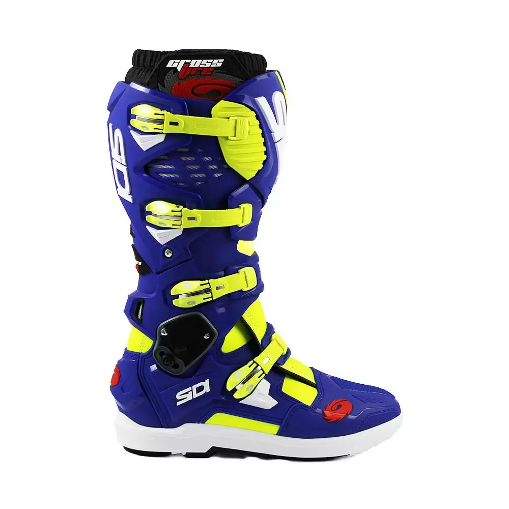 Sidi Crossfire 3 SRS Off-Road Boots - Yellow Fluo Blue 10 Sidi Crossfire 3 SRS Off-Road Boots - Yellow Fluo Blue - Image 8
