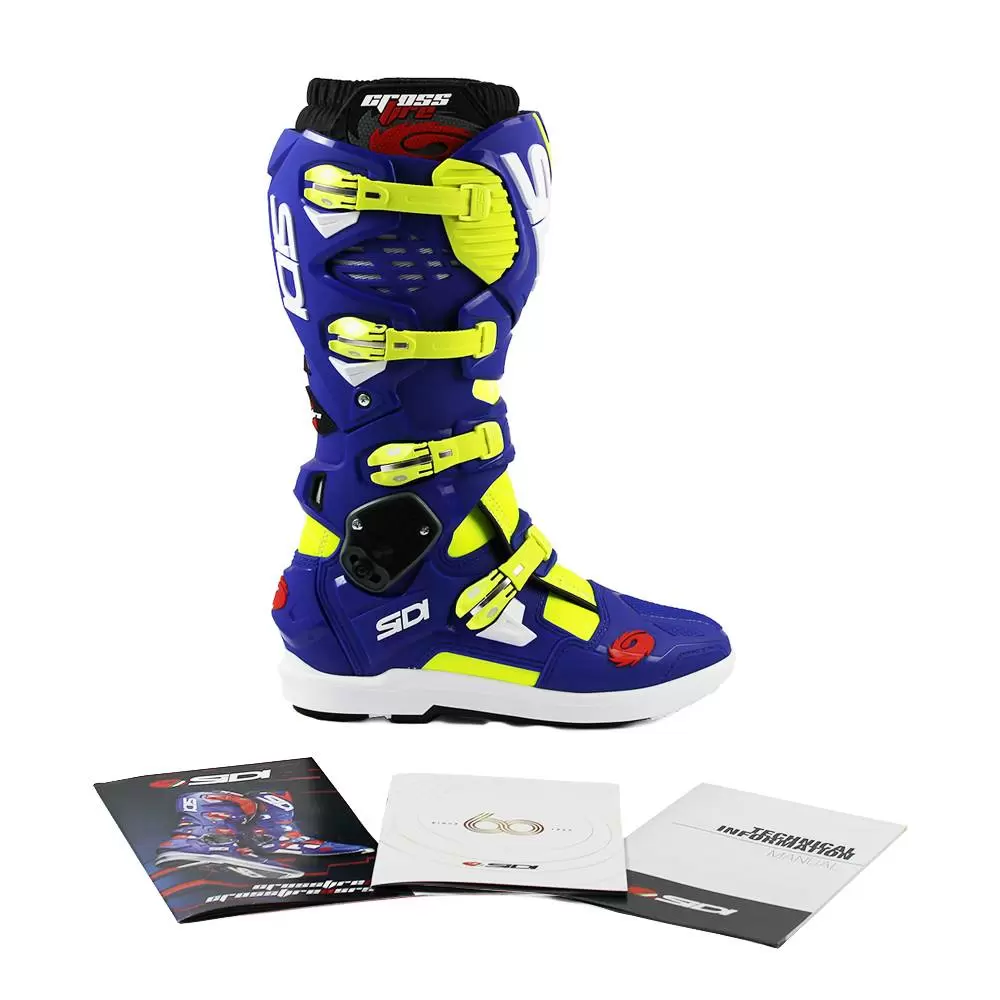 Sidi Crossfire 3 SRS Off-Road Boots - Yellow Fluo Blue 15 Sidi Crossfire 3 SRS Off-Road Boots - Yellow Fluo Blue - Image 13