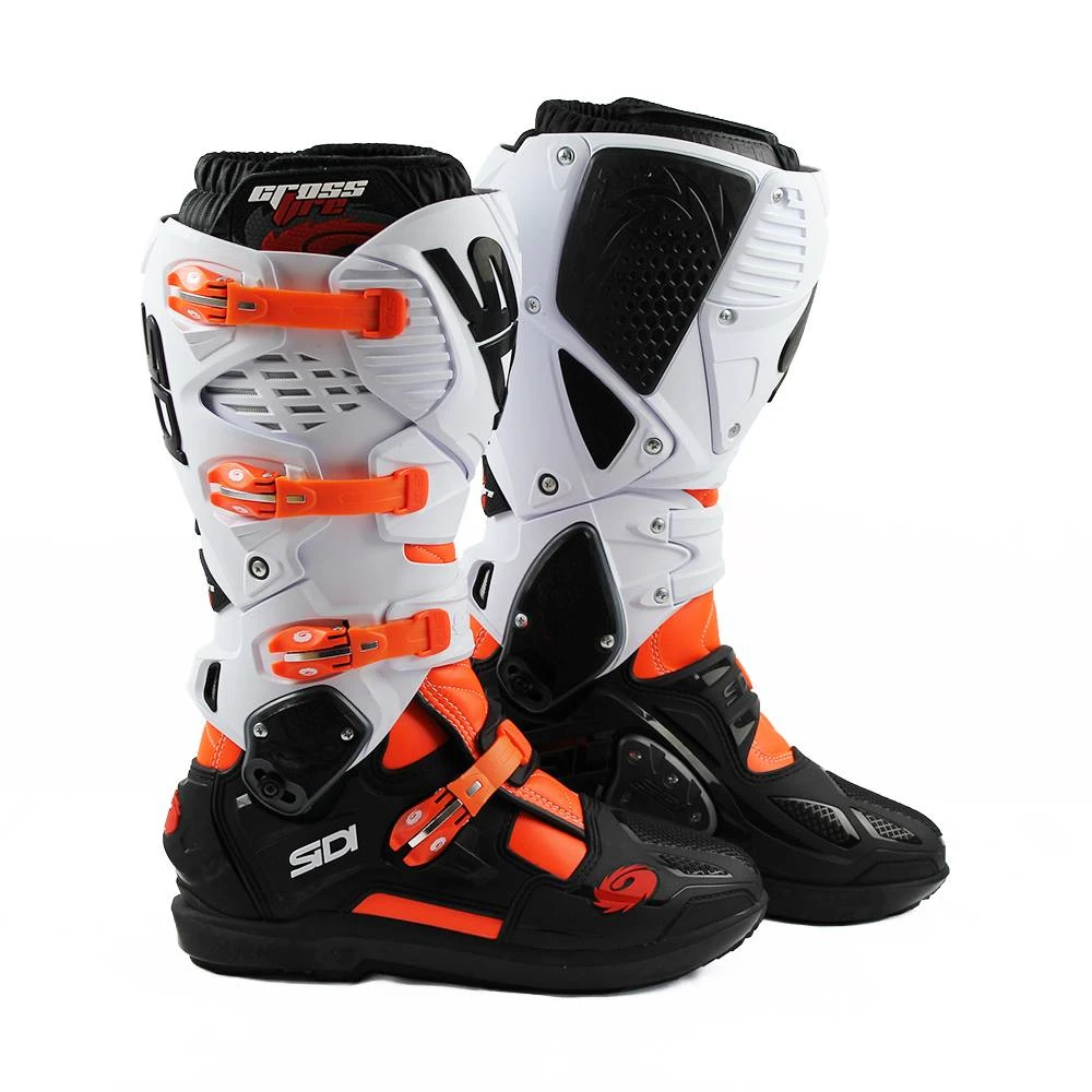Sidi Crossfire 3 SRS Off-Road Boots - Orange Black White 5 Sidi Crossfire 3 SRS Off-Road Boots - Orange Black White - Image 3