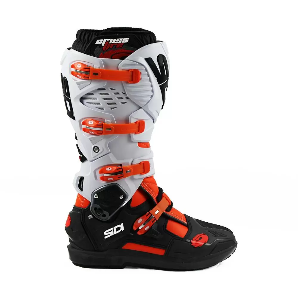 Sidi Crossfire 3 SRS Off-Road Boots - Orange Black White 13 Sidi Crossfire 3 SRS Off-Road Boots - Orange Black White - Image 11